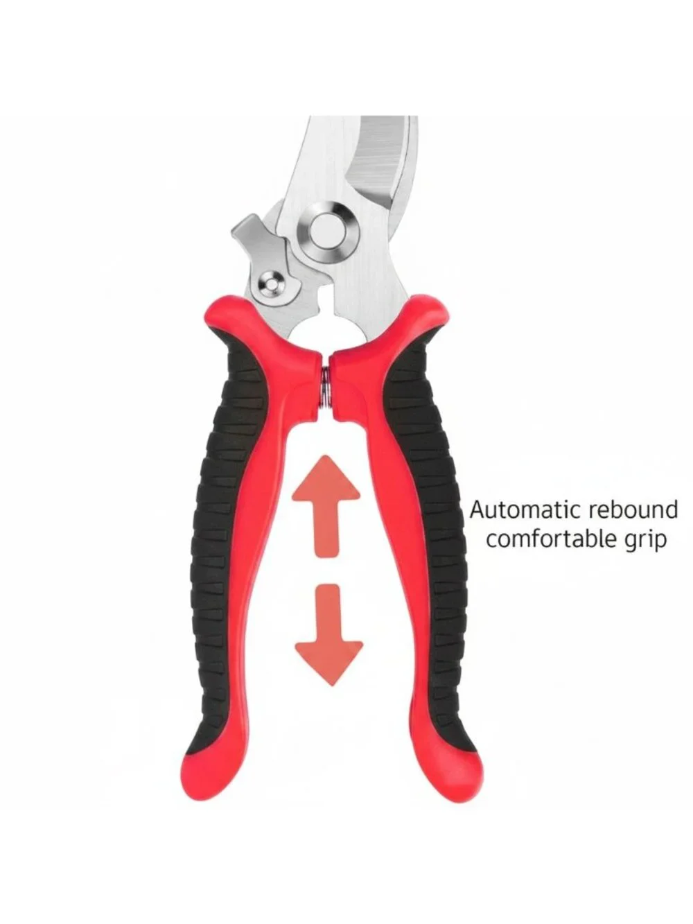 Garden Pruning Shears 7in Stainless Steel Scissors Houseplants Flowers Red Black